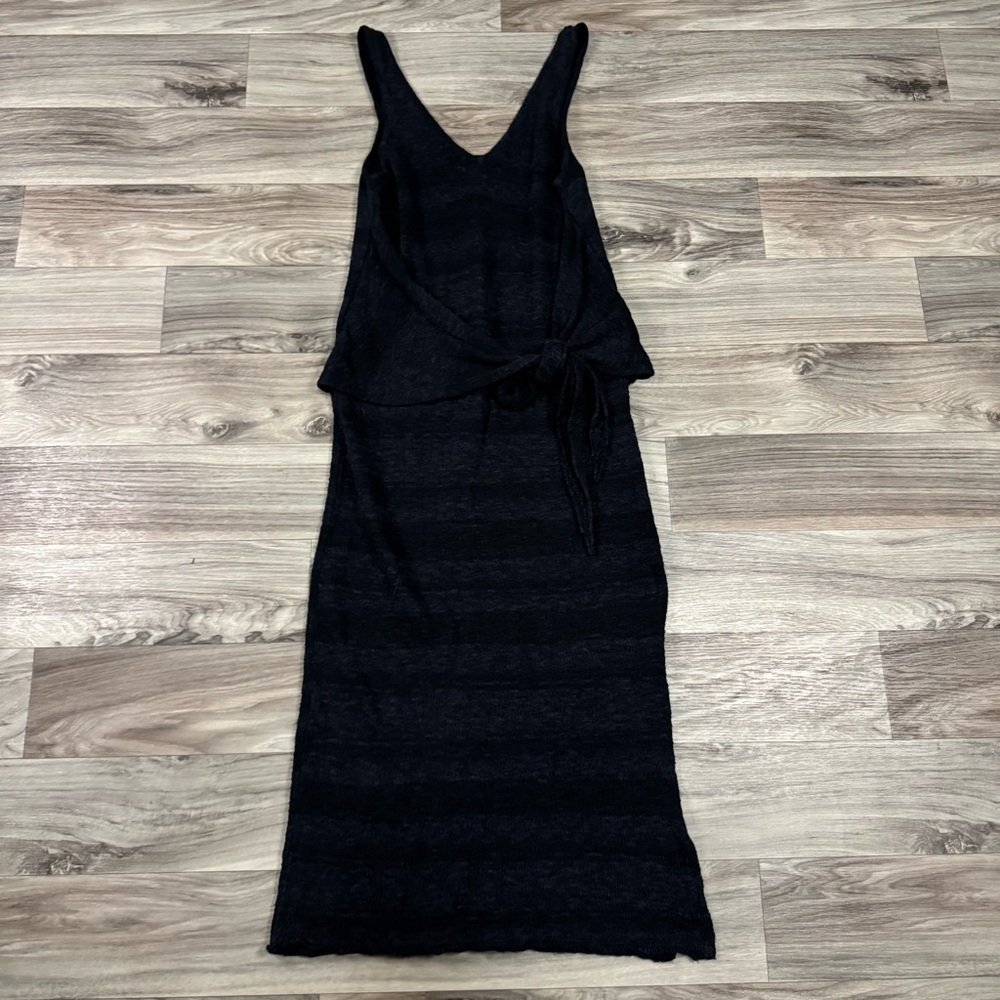 Free People Beach Hamptons Black Knit Maxi Dress Size Extra Small - Picture 2 of 8